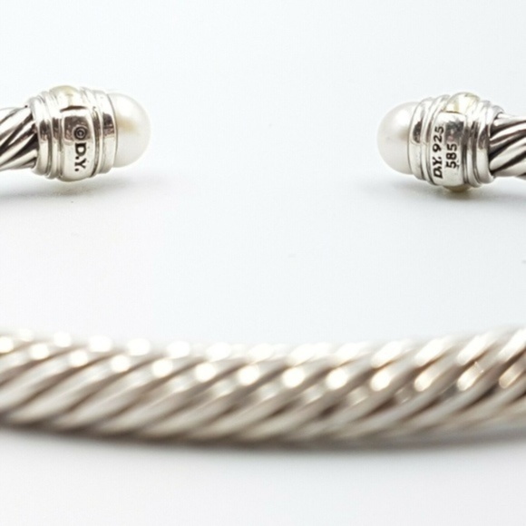 David Yurman Silver and Gold Cable Bracelet - Picture 3 of 7